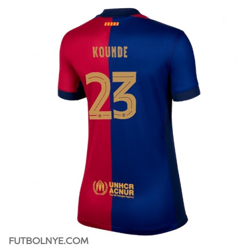 Camiseta Barcelona Jules Kounde #23 Primera Equipación para mujer 2024-25 manga corta